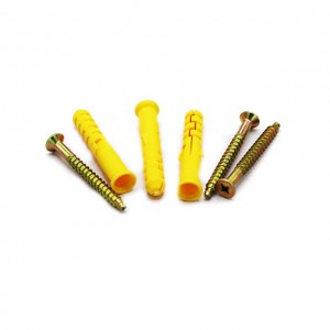 Small Yellow Croaker Plastic Expansion Pipe Nylon Expansion Bolt Screw Anchor Plug M6/8/10mm