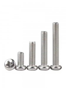 Round head cross groove stainless steel screws mechanical tooth bolts Hardware fittings
