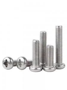 Round head cross groove stainless steel screws mechanical tooth bolts Hardware fittings
