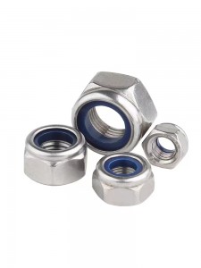 DIN985 Carbon Steel/Stainless Steel Self-locking Hex Nuts A2-70 Nylon Lock Nuts