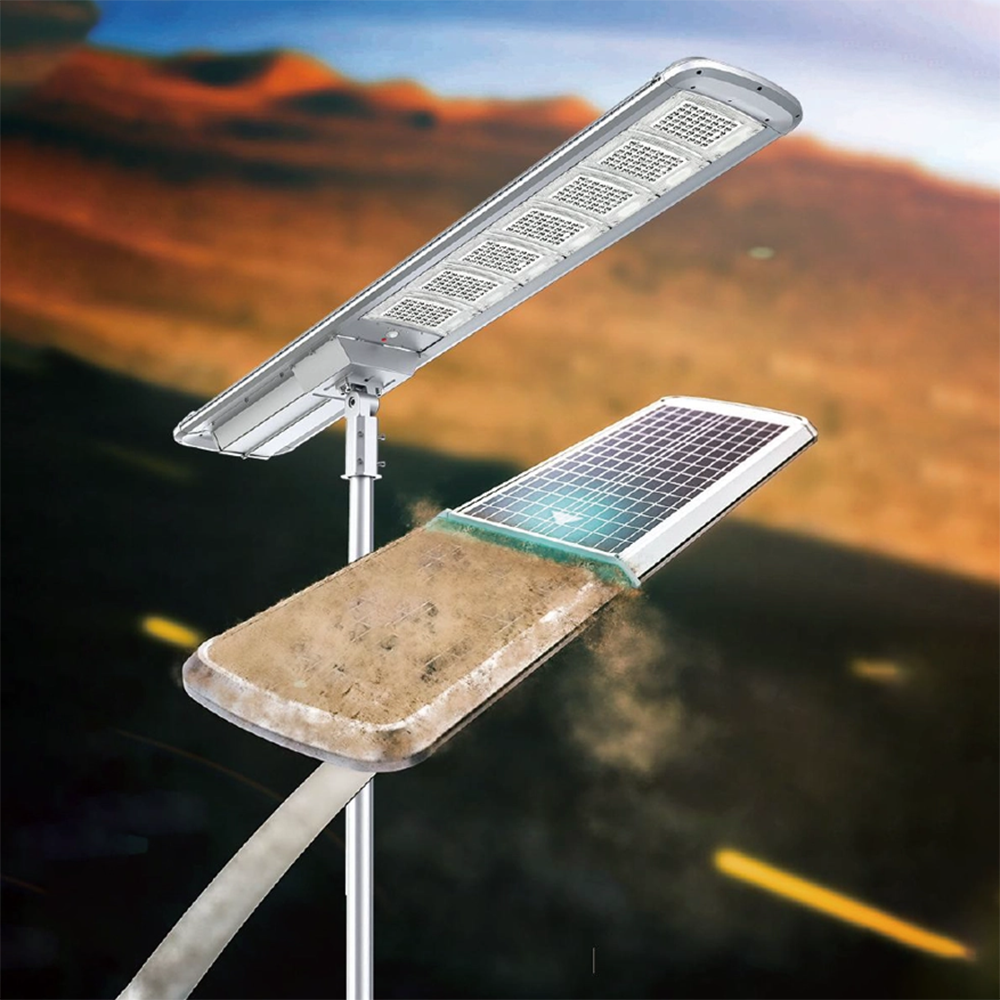 DKSSL 7 مصباح شارع LED يعمل بالطاقة الشمسية للتنظيف التلقائي