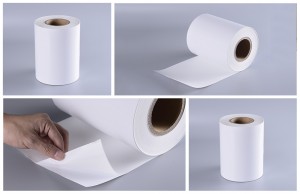 Sub-white bright white PET adhesive label affixed with raw materials factory supply price is the lowest