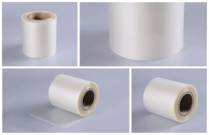 Transparent PET dictoadhesive label affixed with raw materials factory supply price is the lowest