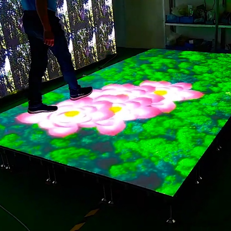 Interactive LED dance floor dispaly screens hire