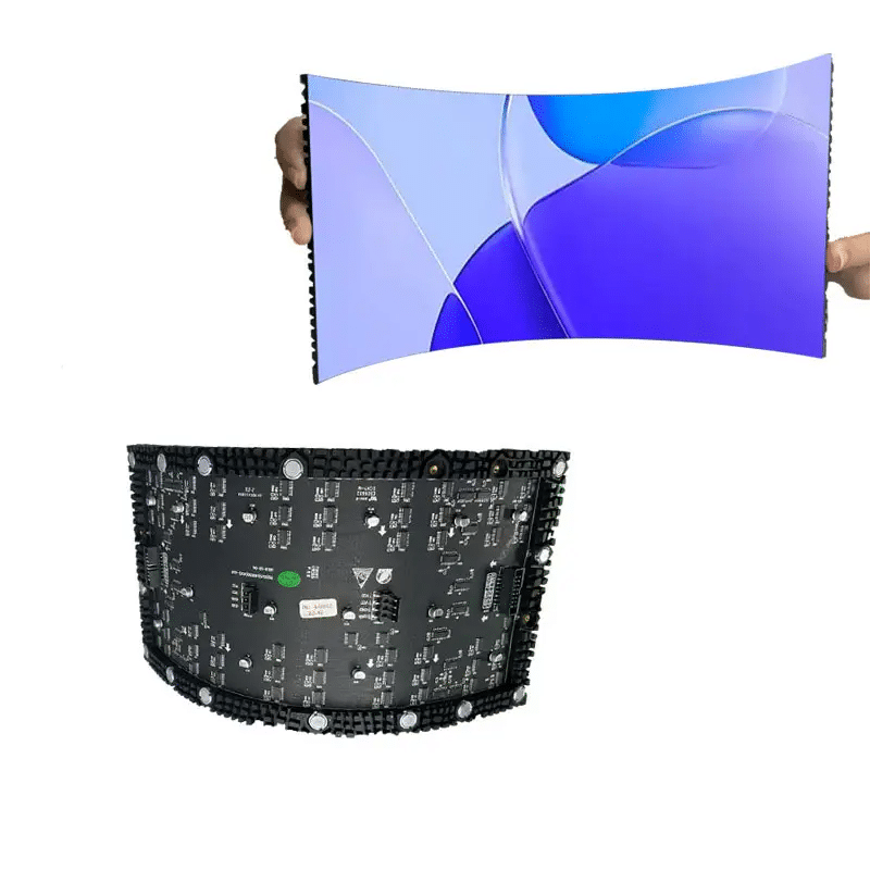 pantalla led de pantalla led flexible i flexible amb corba d'arc