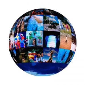 La esfera 3D llevó la pantalla de visualización llevada personalizada suave redonda de la forma irregular P2.5 P3 de la bola de DJ