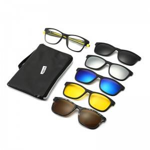TR90 Frame Clip on 5 in 1 Sunglasses With Silicone Straps
