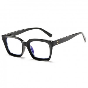 Concave Square Thick Frame Anti Blue Light Blocking Glasses for Women