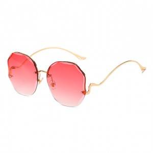 Unisex Luxury Fashion Square Rimless Sunglasses