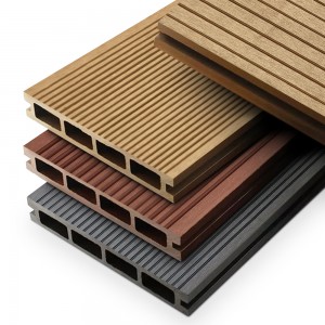 Embossed Square Hole WPC Decking Garden Terrace Decking