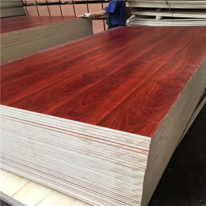 Red Wood Melamine Plywood for Indoor Decoration and furniture