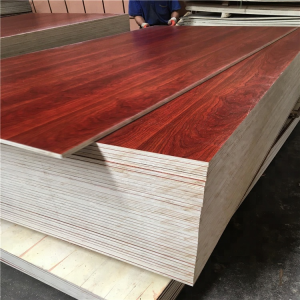 Red Wood Melamine Plywood for Indoor Decoration and furniture