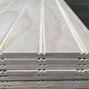 Slotted Plywood Pine Grooved Plywood for Wall Celling Decoration