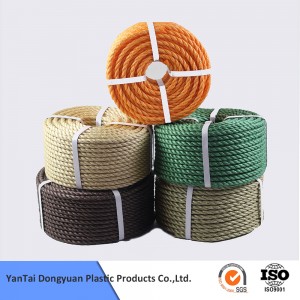 High quality 4 strands PP twist rope mariculture and Danline rope