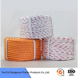 High quality 4 strands PP twist rope mariculture and Danline rope