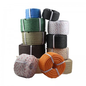 3 Strand PP Danline Twisted Packaging Rope for Fishing Net Marine