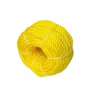 Wholesale supplier high strength PE 3 strands plastic twisted fishing ropes