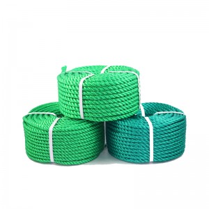 Twist polyethylene rope for outdoor use