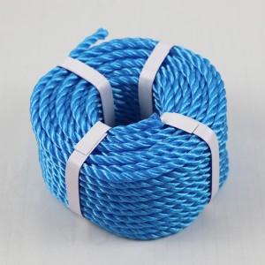 colour customizable 3 strand 4mm to 60 mm  polyethylene mooring PE rope