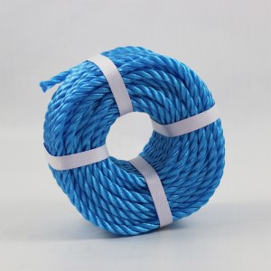 3/4 strands PE polyethylene twisted colour rope for sale