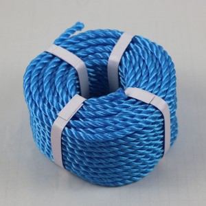 High Tensile Strength colorful PE 3-Strand Twisted Rope