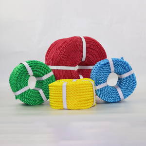 High Tensile Strength colorful PE 3-Strand Twisted Rope