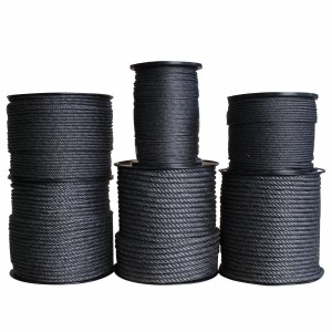 Agricultural greenhouse use black PP twist rope