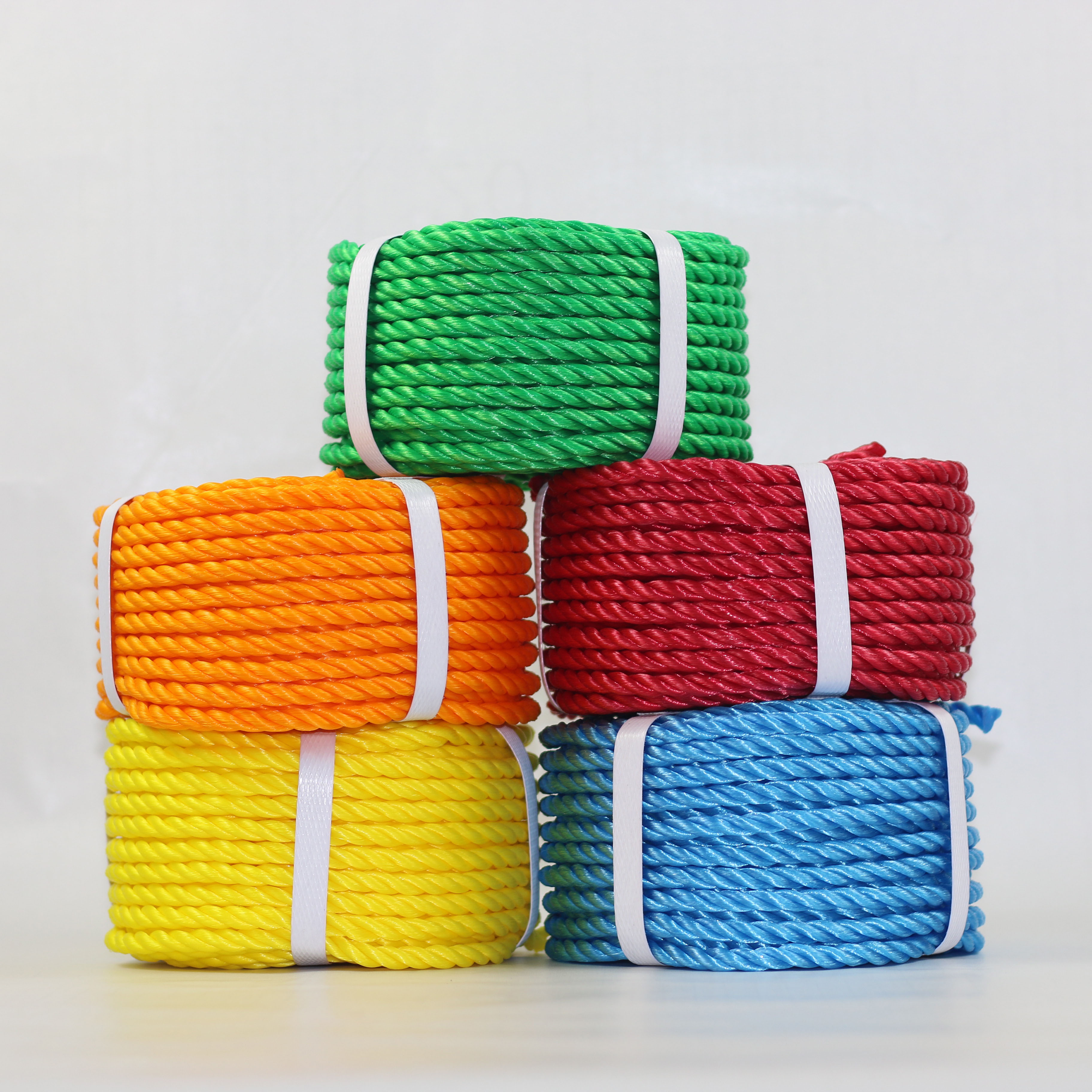 Wholesale 8mm 3-stands pe twisted plastic packing rope/twine Manufacturer  and Supplier