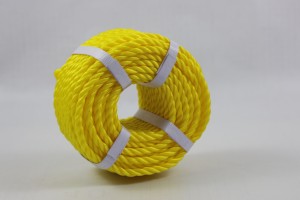 Red and Yellow PE fishing rope 8mm for fishery