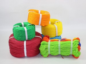 High quality color brightly polyethylene/PE twist rope for fishing use