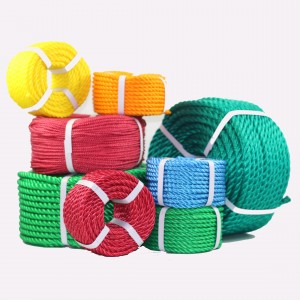 China Made Twisted Plastic Rope Polyethylene Packing Fishing Rope