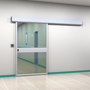 Hygienic Glass Doors in aluminum frame quick and silent opening