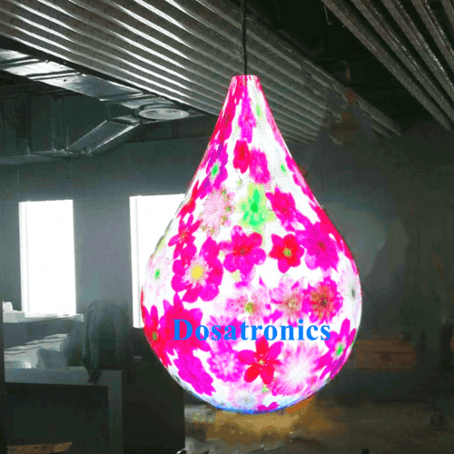 Special Shape LED Display Customized Indoor Water-drop LED Screen Featured Image