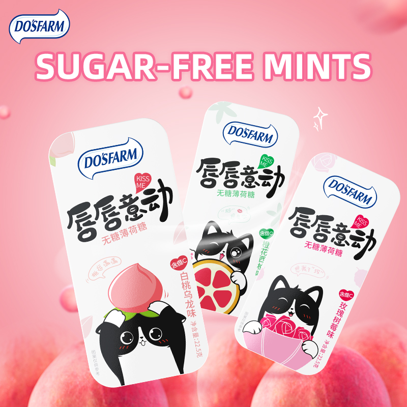 Do’s Farm Sugar Free Mints Kiss Me Candy Contains Vitamin C Cute Packaging Fresh Breath 22.5g