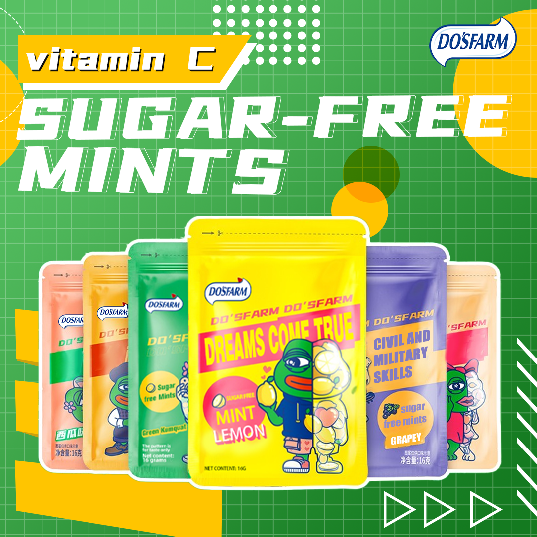 Sad Frog OEM Mints Candy Sugar-free Fruit Flavors Supplier Aluminum Bag Packaging