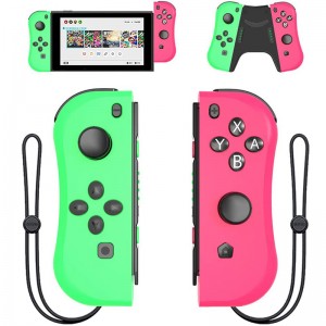 Controller Replacement Campatiable for Nintendo Switch – Left and Right Neon Joycon Pad with Wrist Strap, Alternatives for Nintendo Switch Controllers, Wired/Wireless L/R Switch Remotes