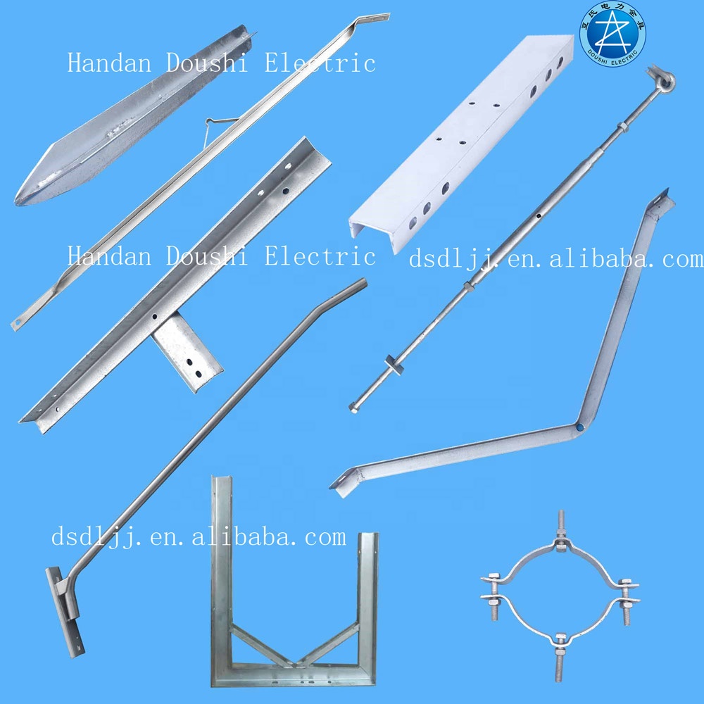 GCA  Pole Clamp Hot Dip Galvanized Secondary Rack Single Offset Type Double  Offset Type Pole Band Clamp