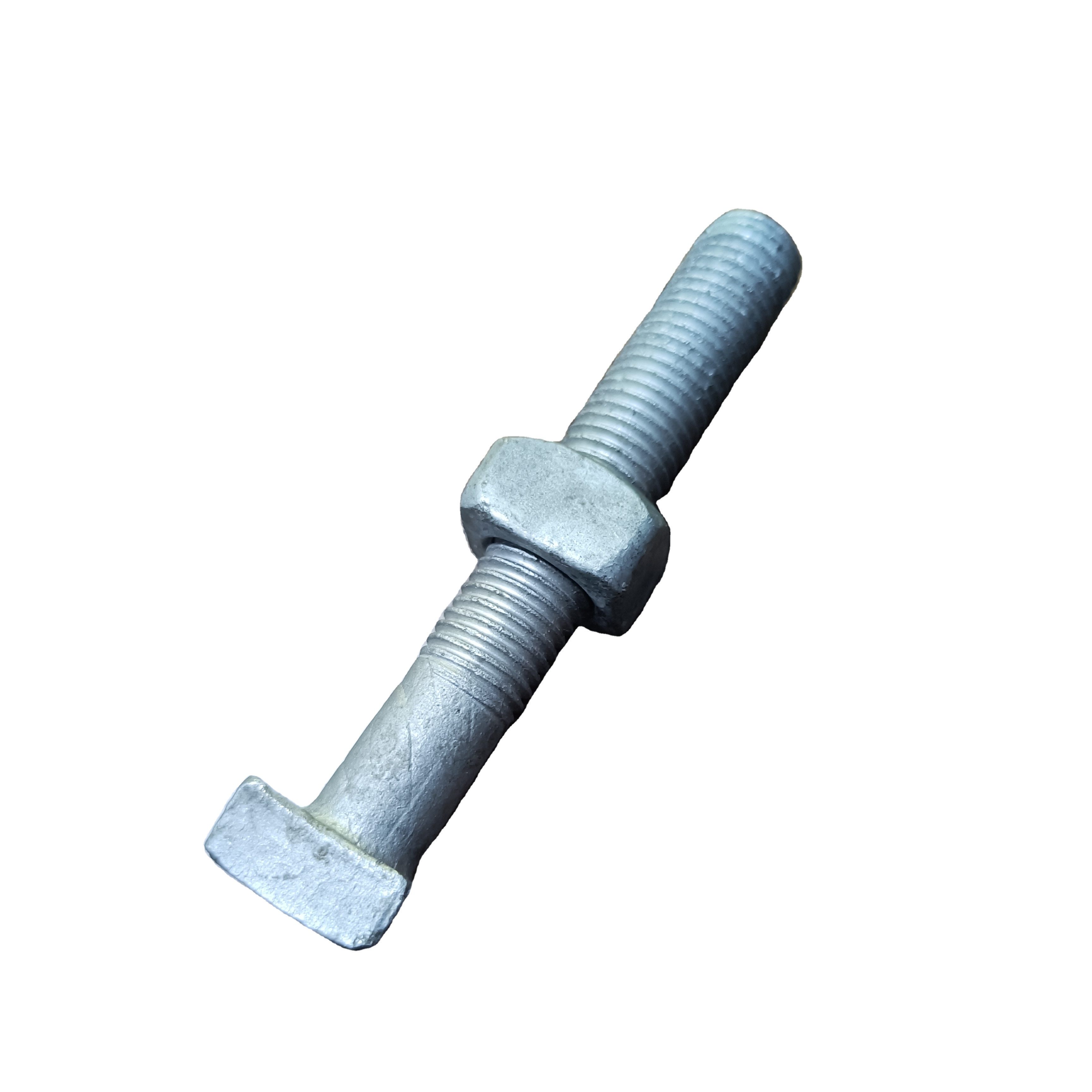 M16 High quality square head hot dip galvanized full thread bolt 5/8"  half thread square bolt  with nut 6" 8" 10"
