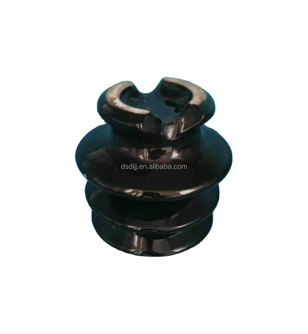 Factory Direct Sale Black Color Ceramic Porcelain Pin Insulator For Pole Line Heat Insulation Materials