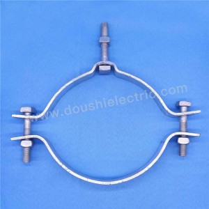 Hot Dip Galvanized pole clamp Electric Pole band clamp/pole clamp pole bracket with bolts and nuts