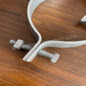 Hot Dip Galvanized steel pole clamp CA 2A GCA Type Pole Fittings Cable Hoop Overhead Transmission Lines