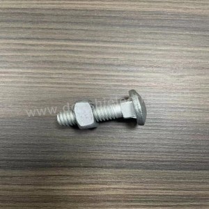 Hardened Steel Bolt And Nut Round Headed Square Neck Hot Dip Galvanized Carriage Bolts