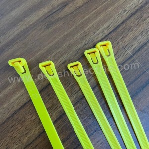 High quality cable tie nylon Cable Tie Yellow,black plastic can be releasable cable tie 7.6mm*250mm
