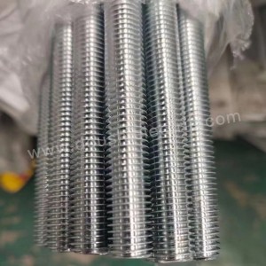 factory production Threaded rod full tooth DIN976 DIN975 white Zinc plate high quality