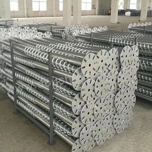 hot dip galvanized Photovoltaic Engineering Spiral Pile Ground earth Anchor Screw Pile