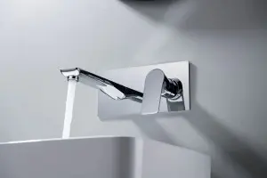 HIGH QUALITY BATHROOM WALL MOUNTED BASIN FAUCET WITH MIXER VALVE