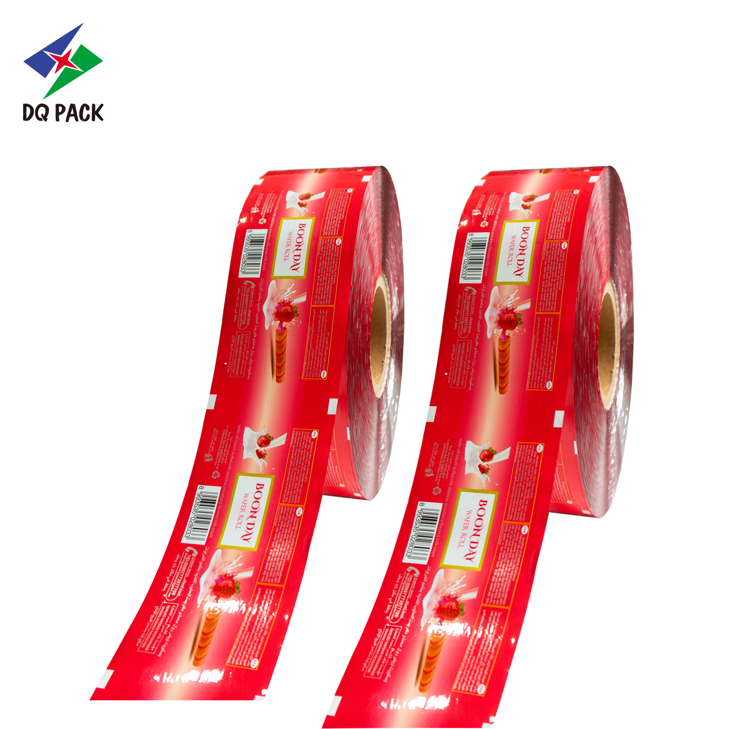 DQ PACK China Supplier Plastic Packaging Film Snack Roll Stock Film