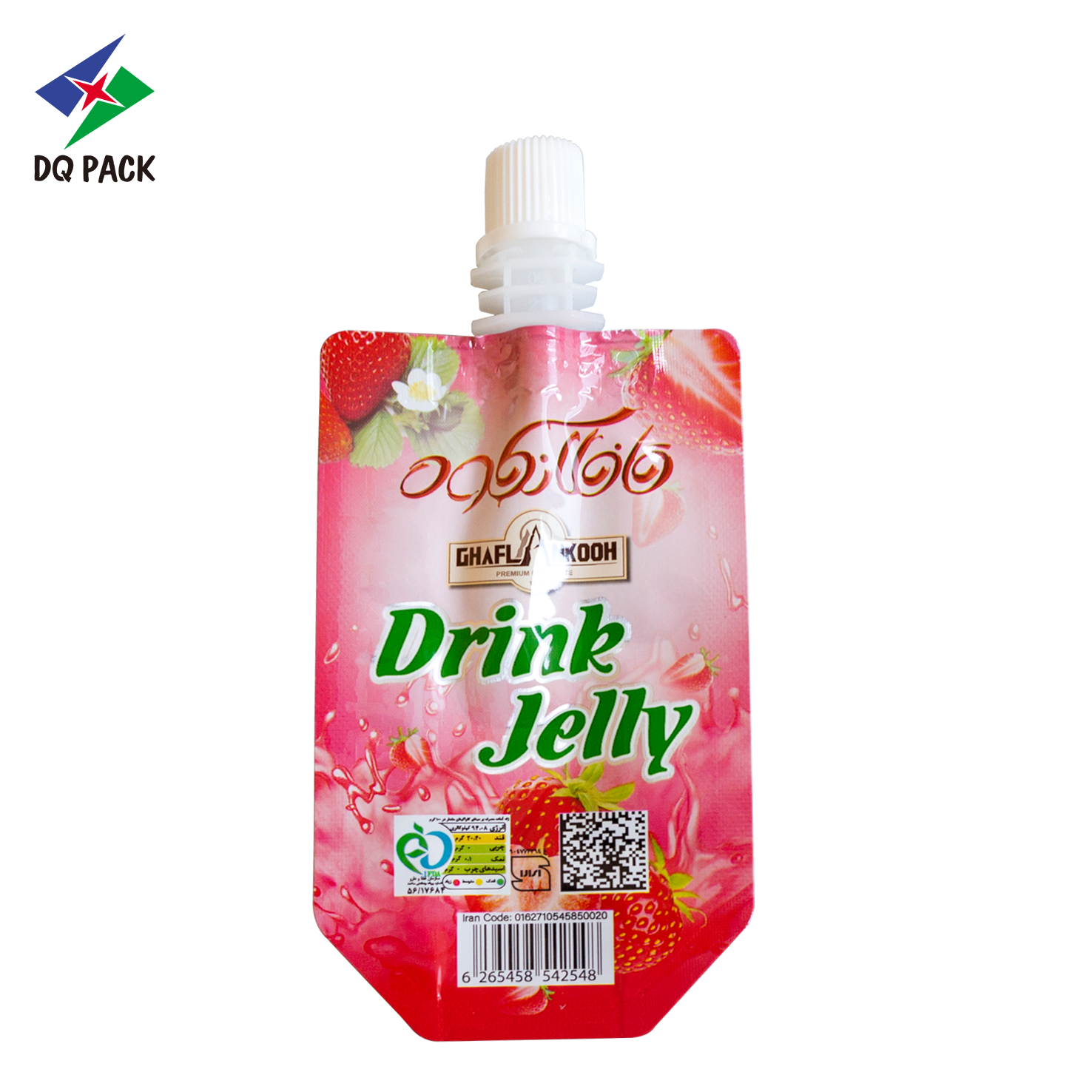 DQ PACK Colorful Design Juice Side Gusset Bag Plastic Packaging Pouch Jelly Spout Pouch For Sale