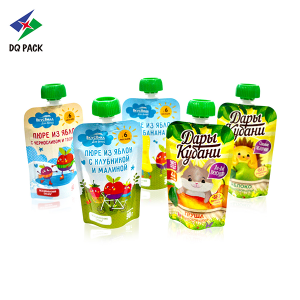 High Quality for Tea Doypack With Zipper - DQ PACK Custom Printed Lovely Spout Pouch for Baby Food Packaging – DQ PACK