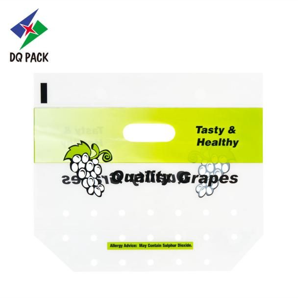 DQ PACK Fruit Vegetable Vent Bag Transparent Plastic Packaging Bag with Hole